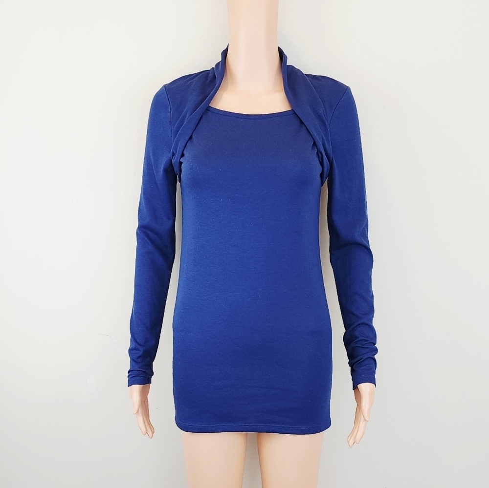 Ann Taylor blue long sleeve top size S